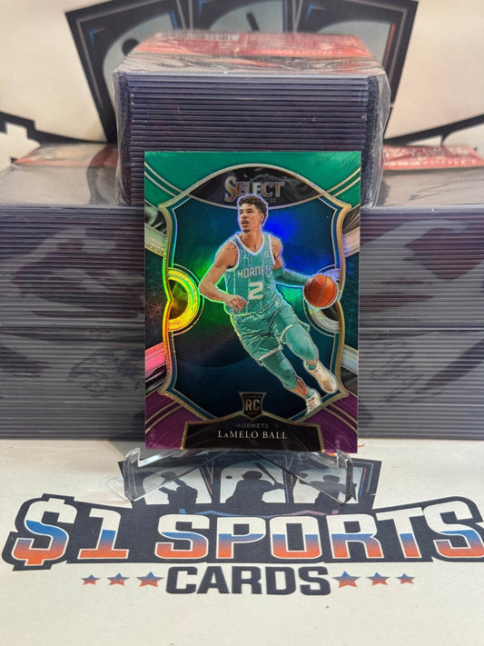 2020 Panini Select (Purple White Green Prizm) LaMelo Ball Rookie #63