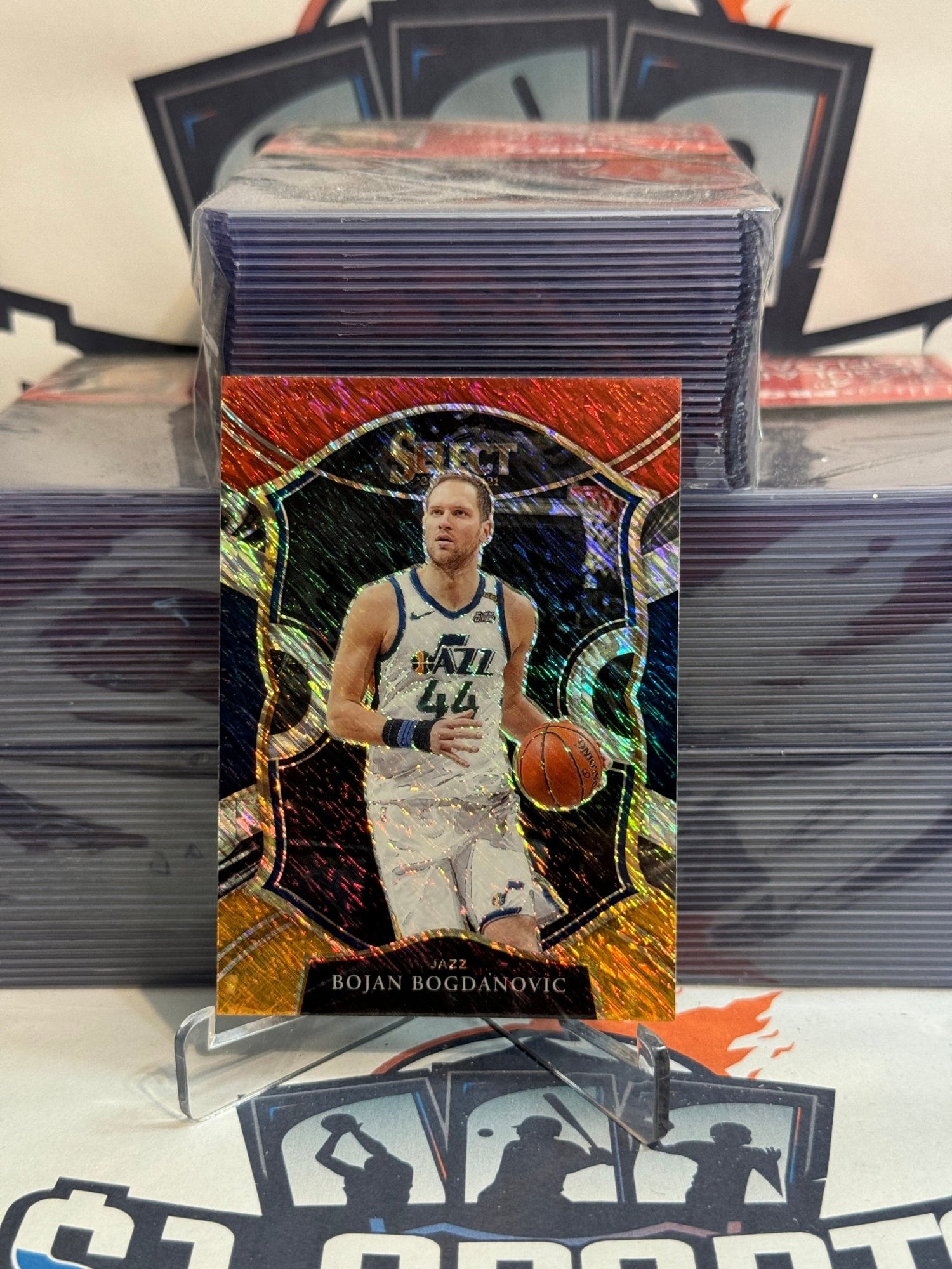 2020 Panini Select (Red White Orange Shimmer Prizm) Bojan Bogdanovic #47