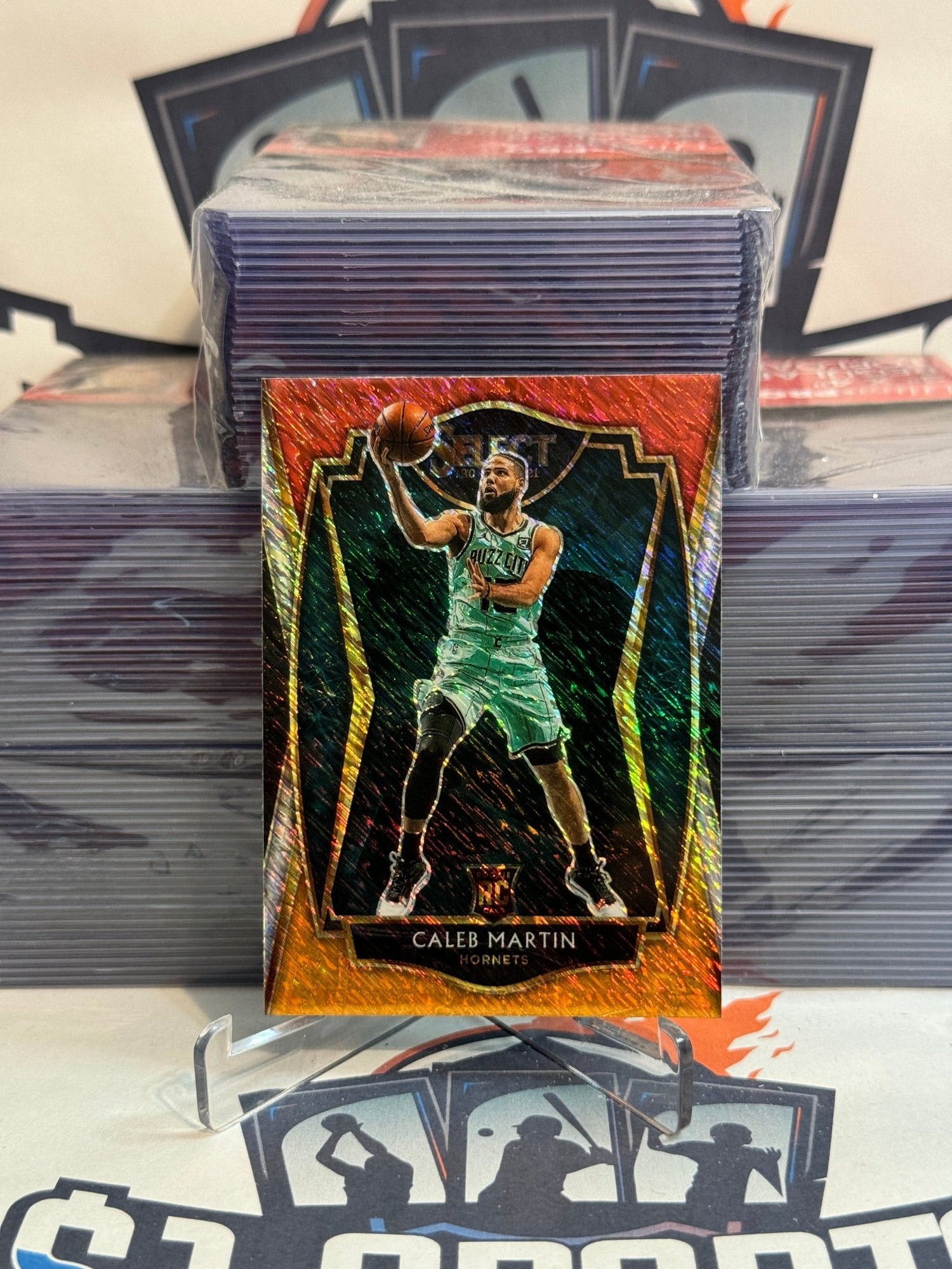 2020 Panini Select (Red White Orange Shimmer Prizm) Caleb Martin Rookie #183