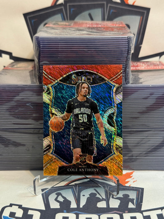 2020 Panini Select (Red White Orange Shimmer Prizm) Cole Anthony Rookie #75