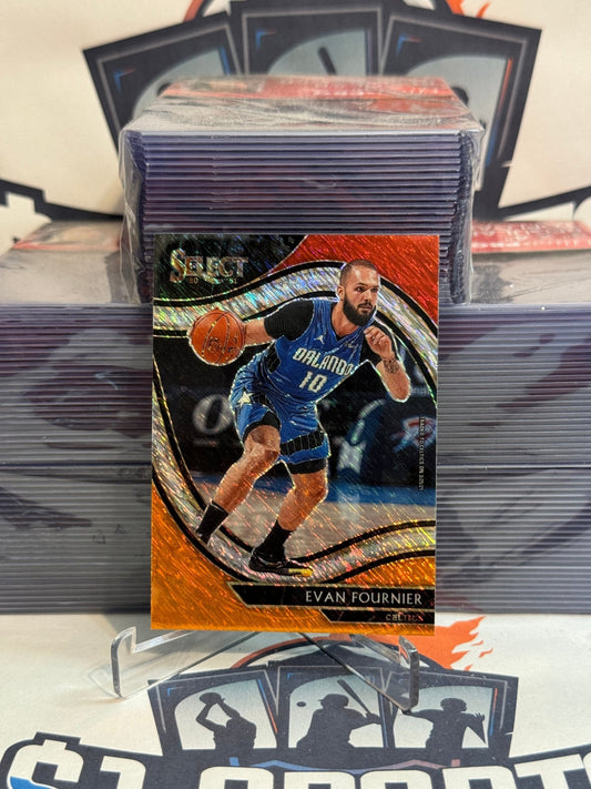 2020 Panini Select (Red White Orange Shimmer Prizm, Courtside) Evan Fournier #250