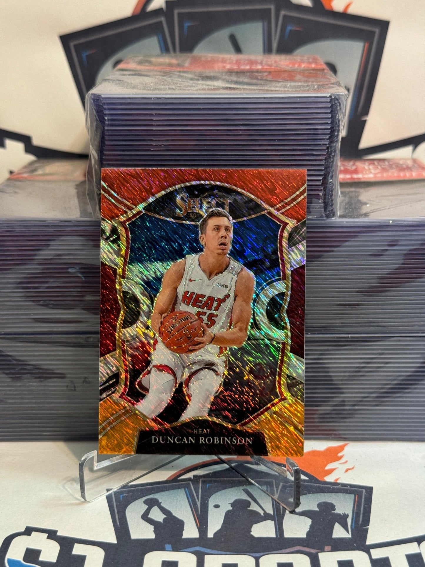 2020 Panini Select (Red White Orange Shimmer Prizm) Duncan Robinson #30