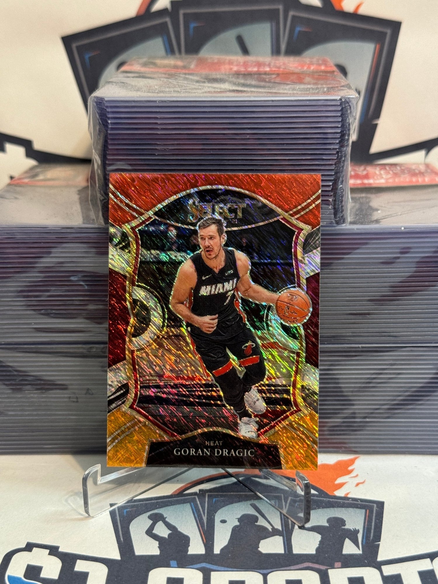 2020 Panini Select (Red White Orange Shimmer Prizm) Goran Dragic #22