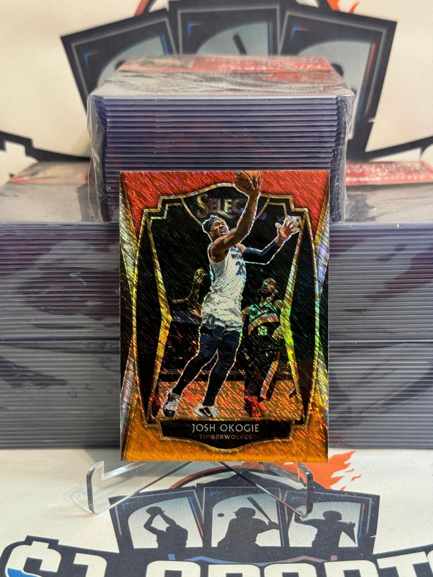 2020 Panini Select (Red White Orange Shimmer Prizm) Josh Okogie #144