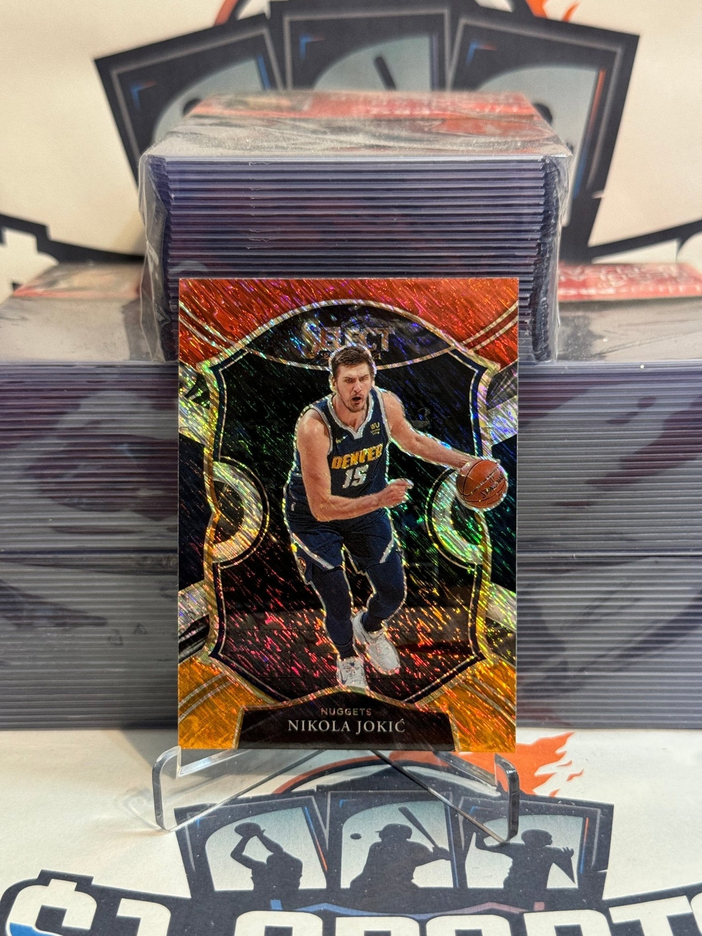 2020 Panini Select (Red White Orange Shimmer Prizm) Nikola Jokic #58