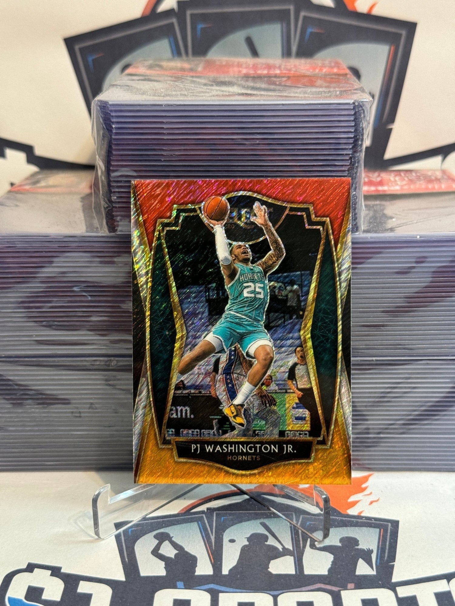 2020 Panini Select (Red White Orange Shimmer Prizm) PJ Washington Jr. #165