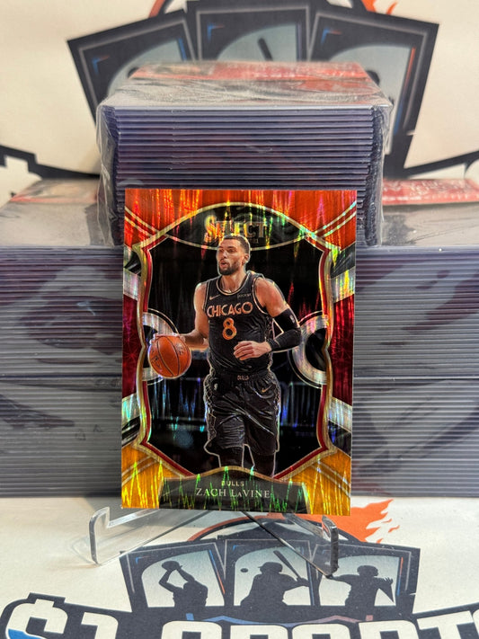 2020 Panini Select (Red White Orange Shimmer Prizm) Zach LaVine #14