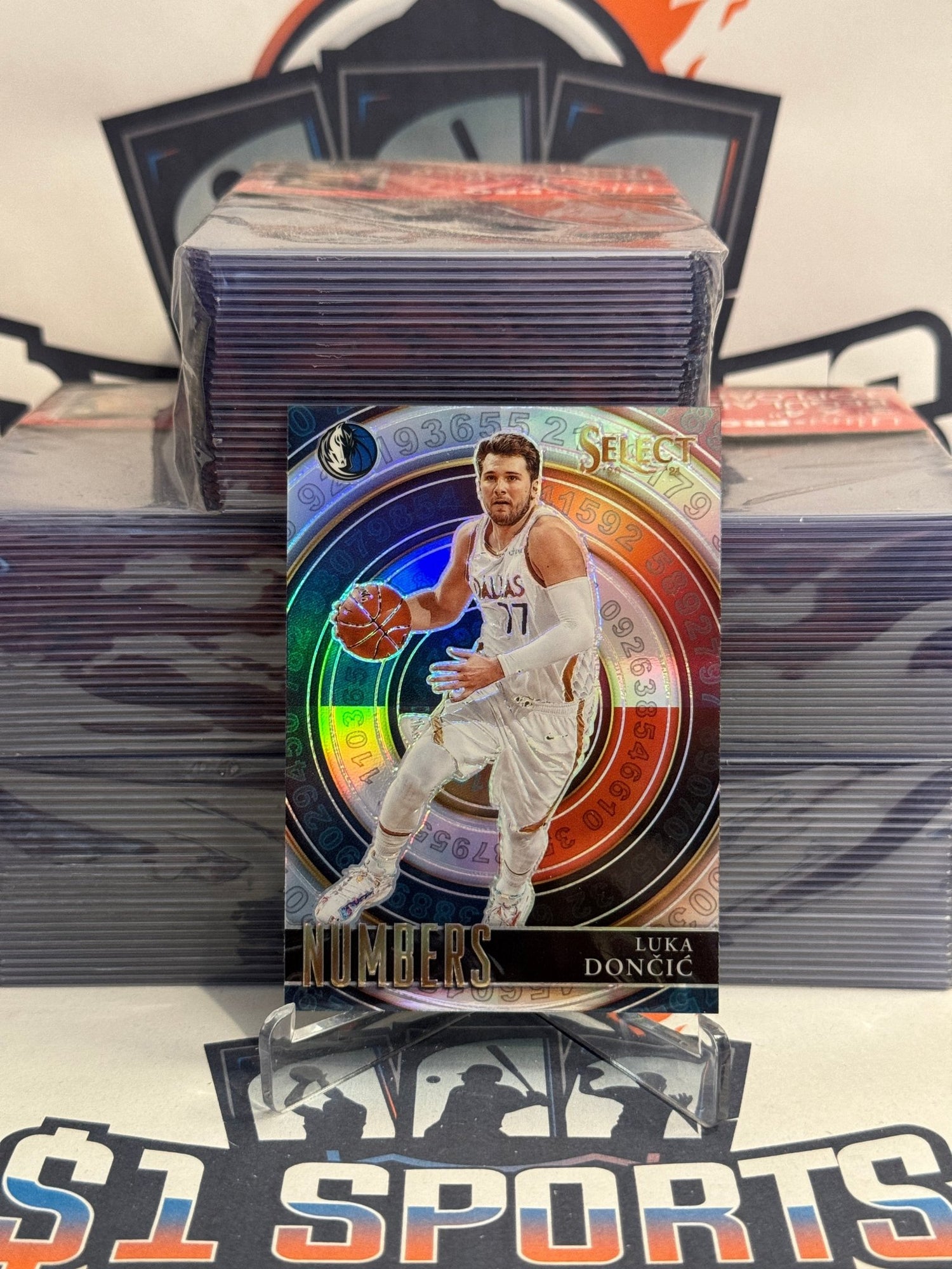 2020 Panini Select (Silver Prizm, Numbers) Luka Doncic #6