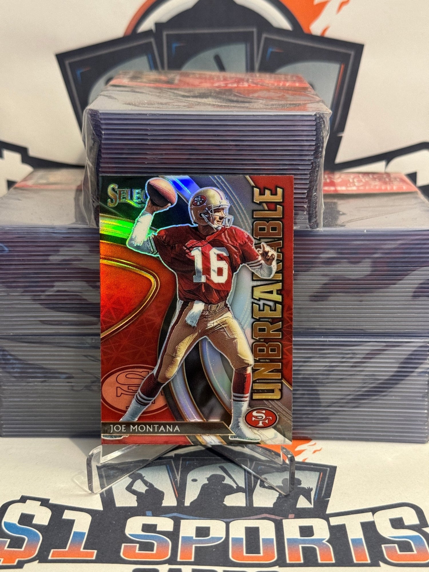 2020 Panini Select (Silver Prizm, Unbreakable) Joe Montana #U7