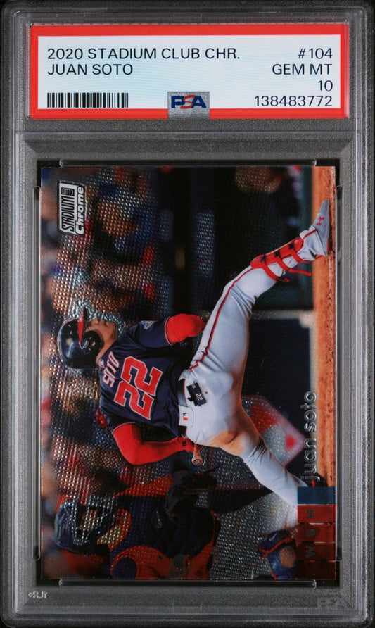 2020 Stadium Club Chrome ("Soto Shuffle") Juan Soto 104 - PSA 10