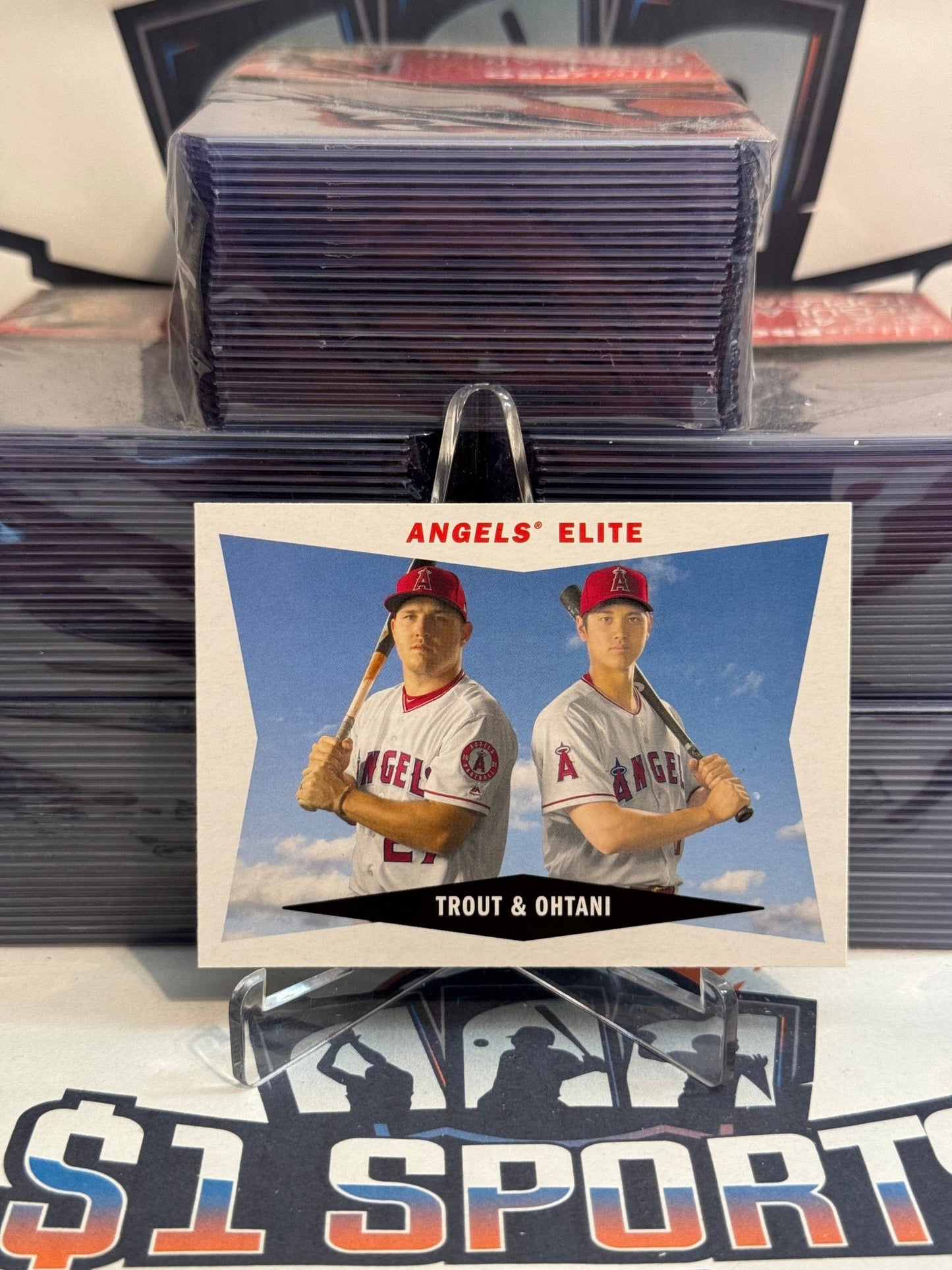 2020 Topps Archives (Angels Elite) Shohei Ohtani & Mike Trout #60CC - TO
