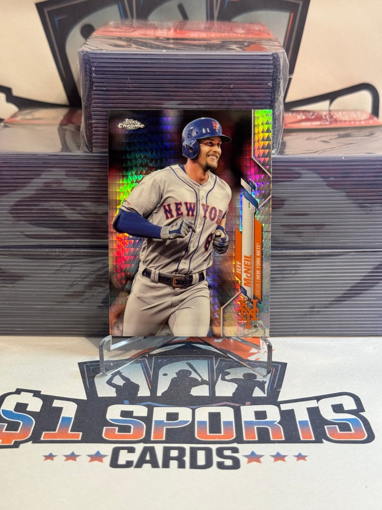 2020 Topps Chrome (Prism Refractor) Jeff McNeil #70