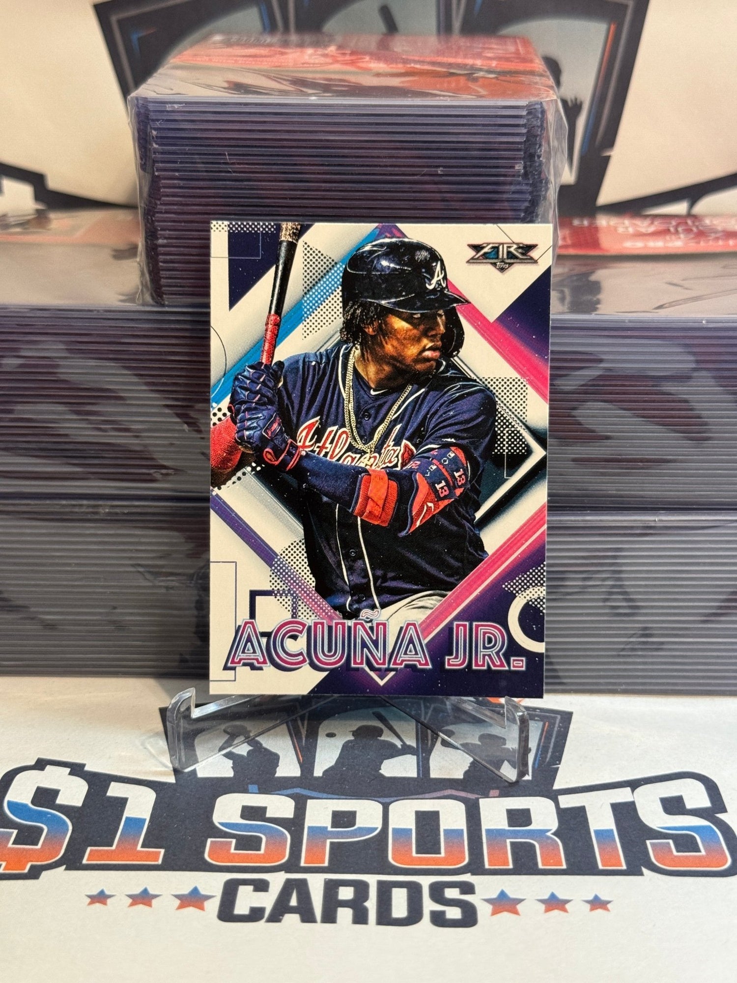 2020 Topps Fire Ronald Acuna Jr. #28