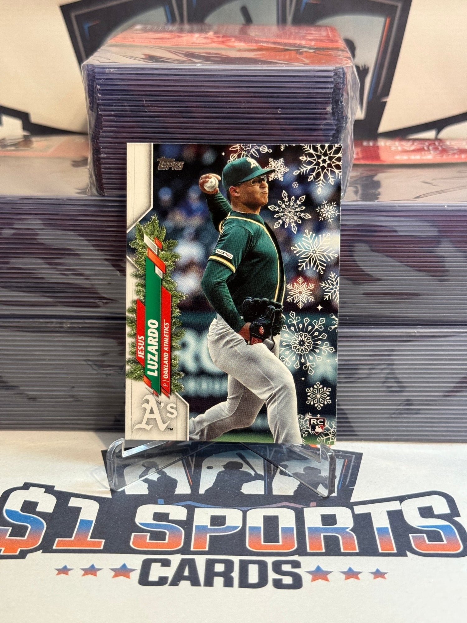 2020 Topps Holiday Jesus Luzardo Rookie #HW35