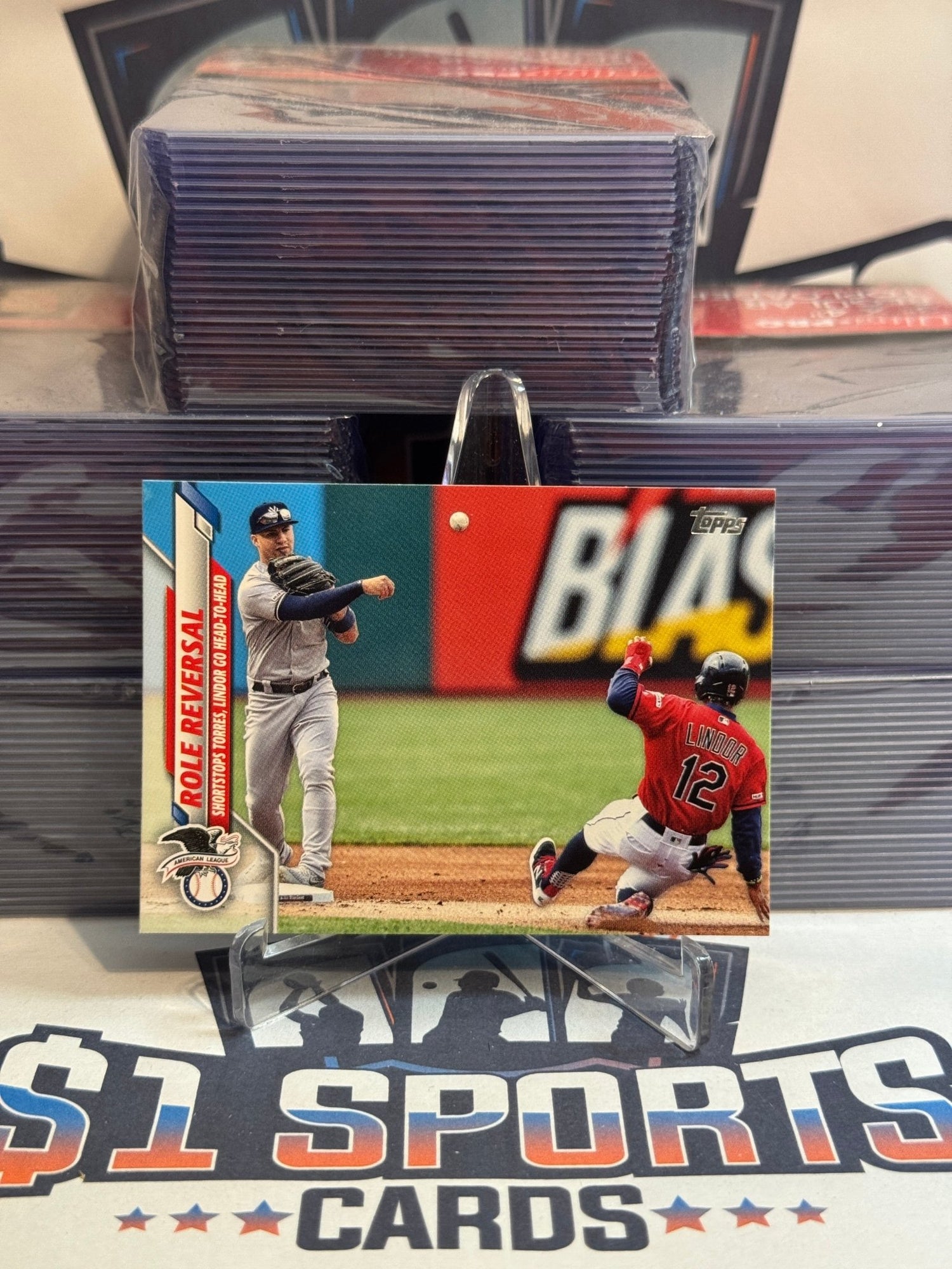 2020 Topps (Role Reversal) Francisco Lindor & Gleyber Torres #696