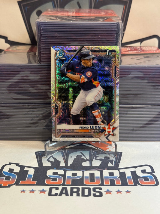 2021 Bowman Chrome Prospects (Mega Refractor, 1st Bowman) Pedro Leon #BCP - 189