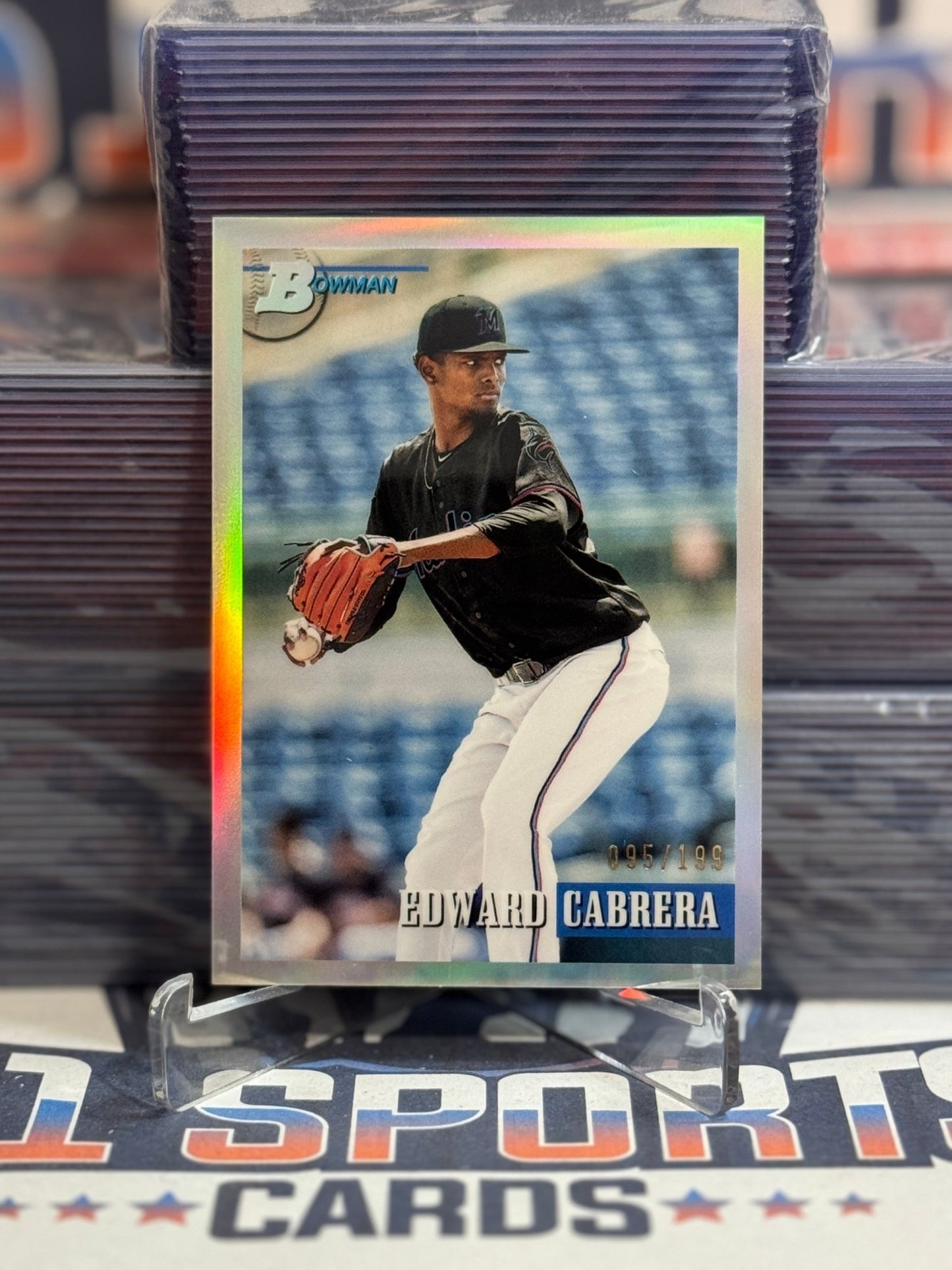 2021 Bowman Heritage Chrome Prospects (Refractor 95/199) Edward Cabrera 111