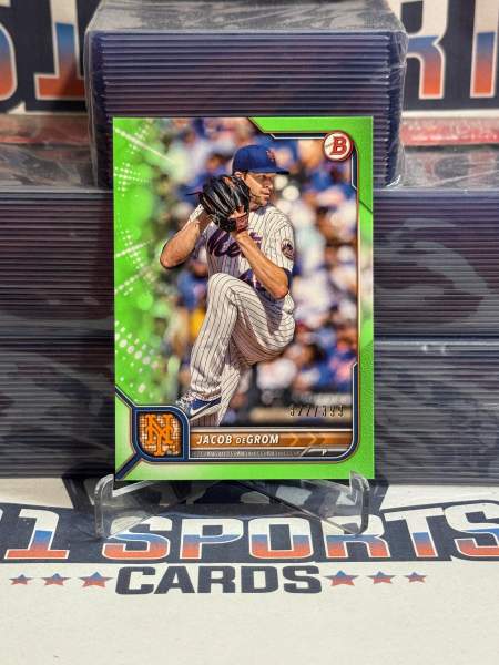 2021 Bowman (Lime Green 322/399) Jacob DeGrom 7