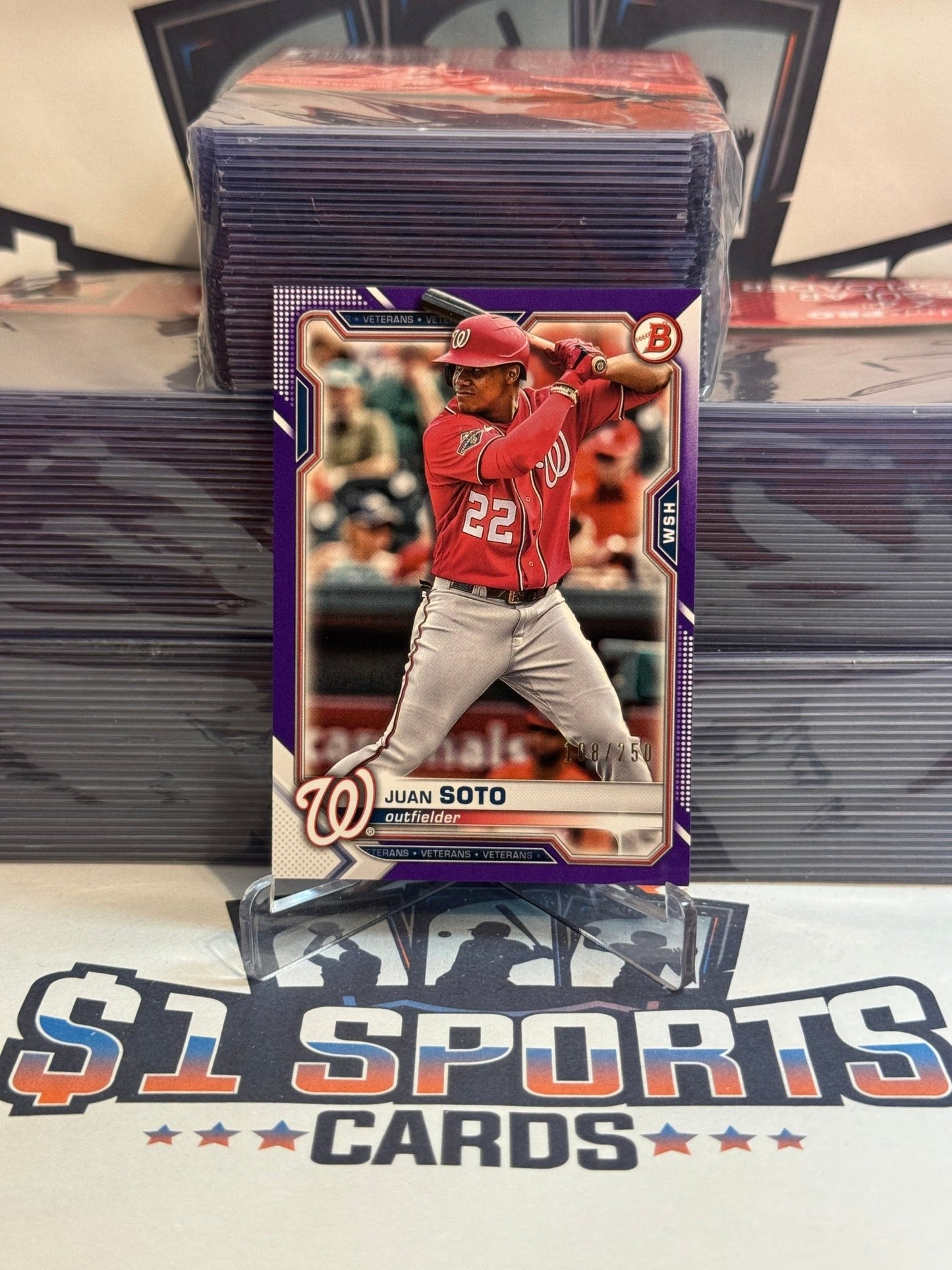 2021 Bowman (Purple 108/250) Juan Soto #67