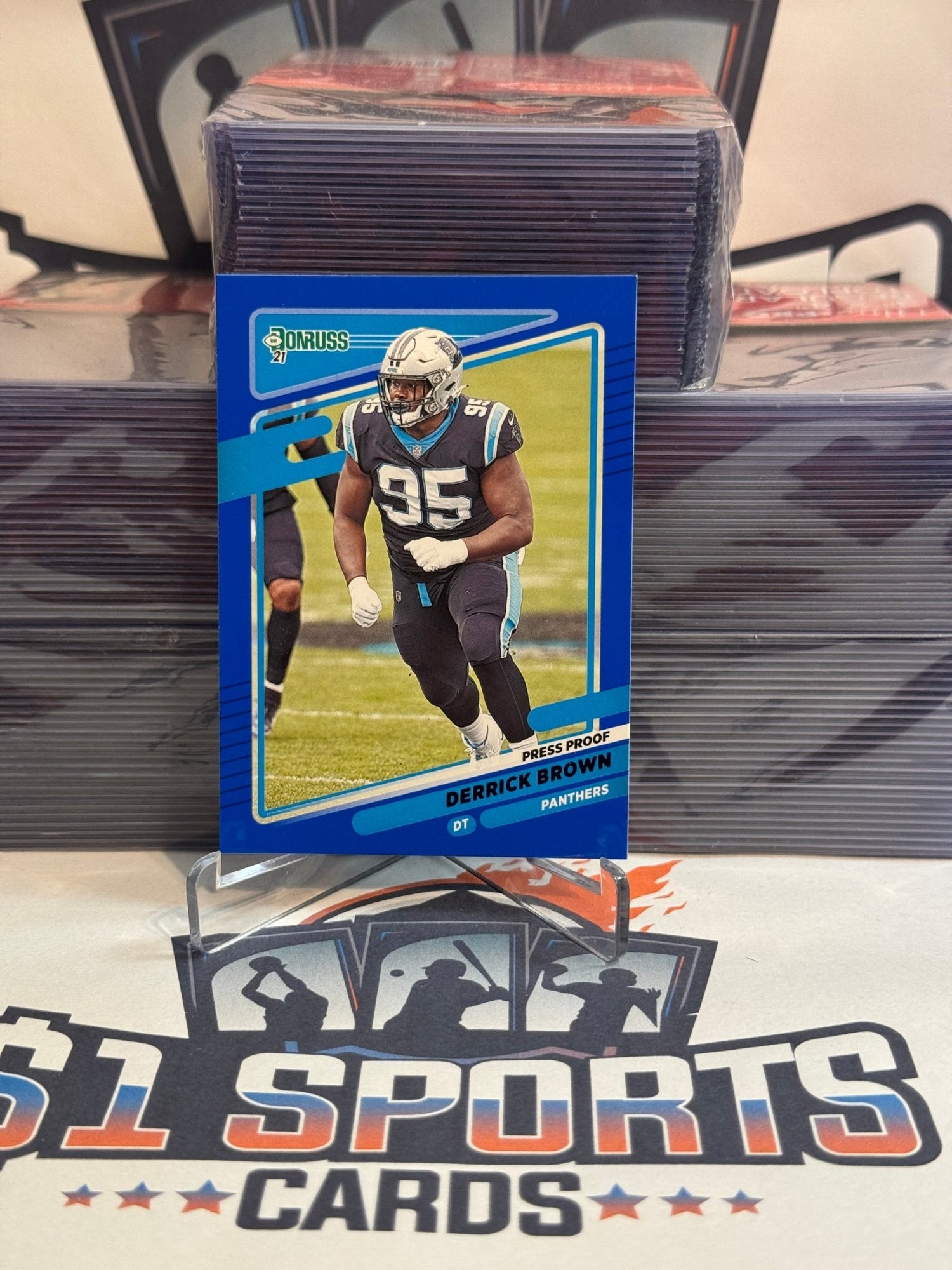 2021 Donruss (Blue Press Proof) Derrick Brown #43