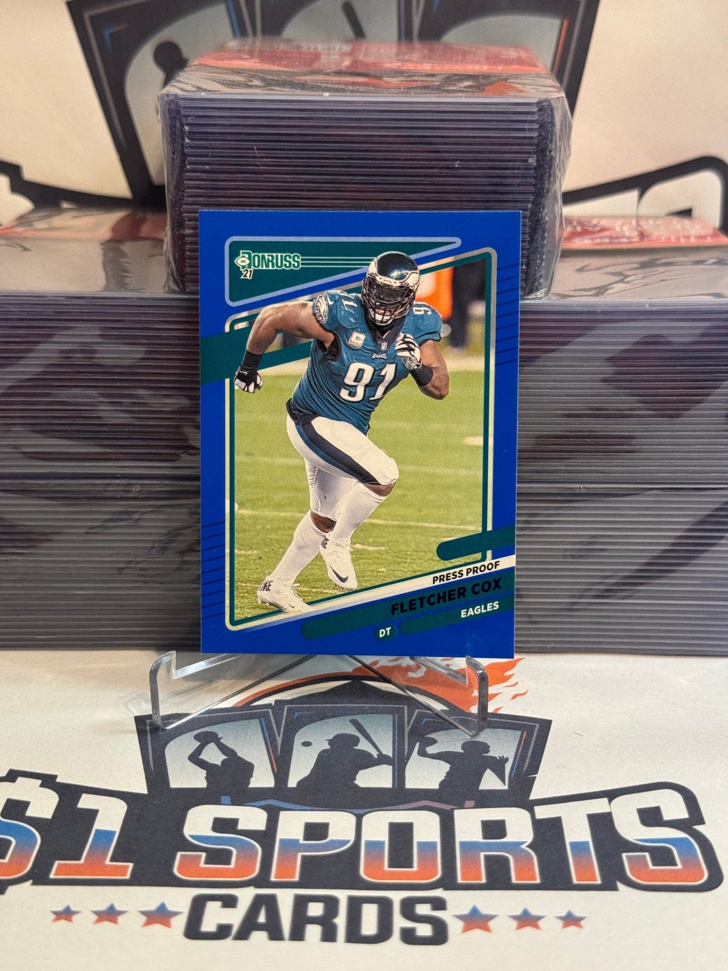 2021 Donruss (Blue Press Proof) Fletcher Cox #115