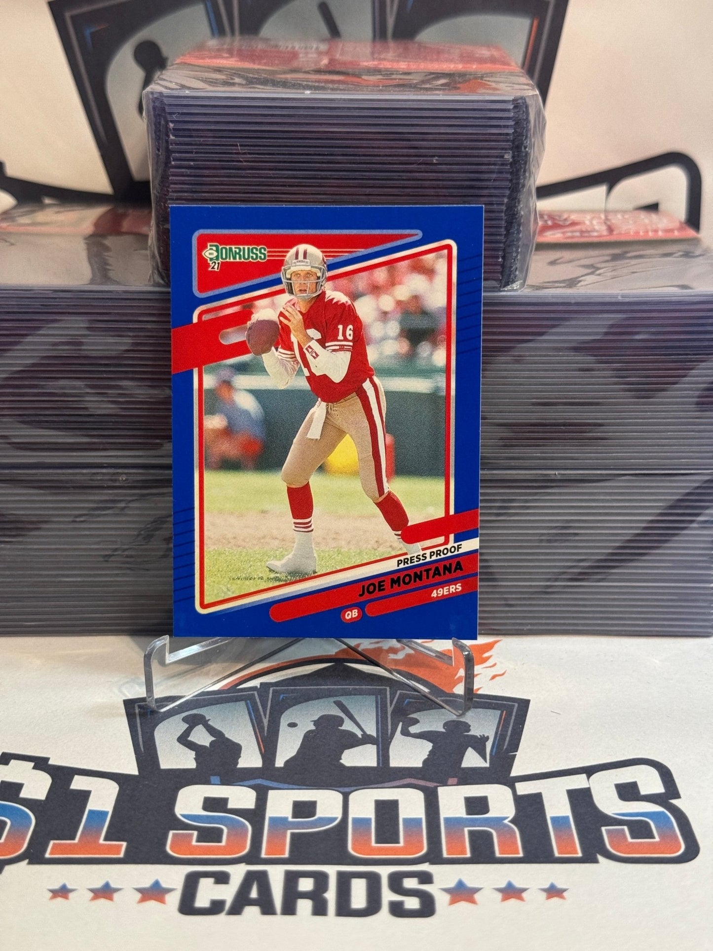 2021 Donruss (Blue Press Proof) Joe Montana #57