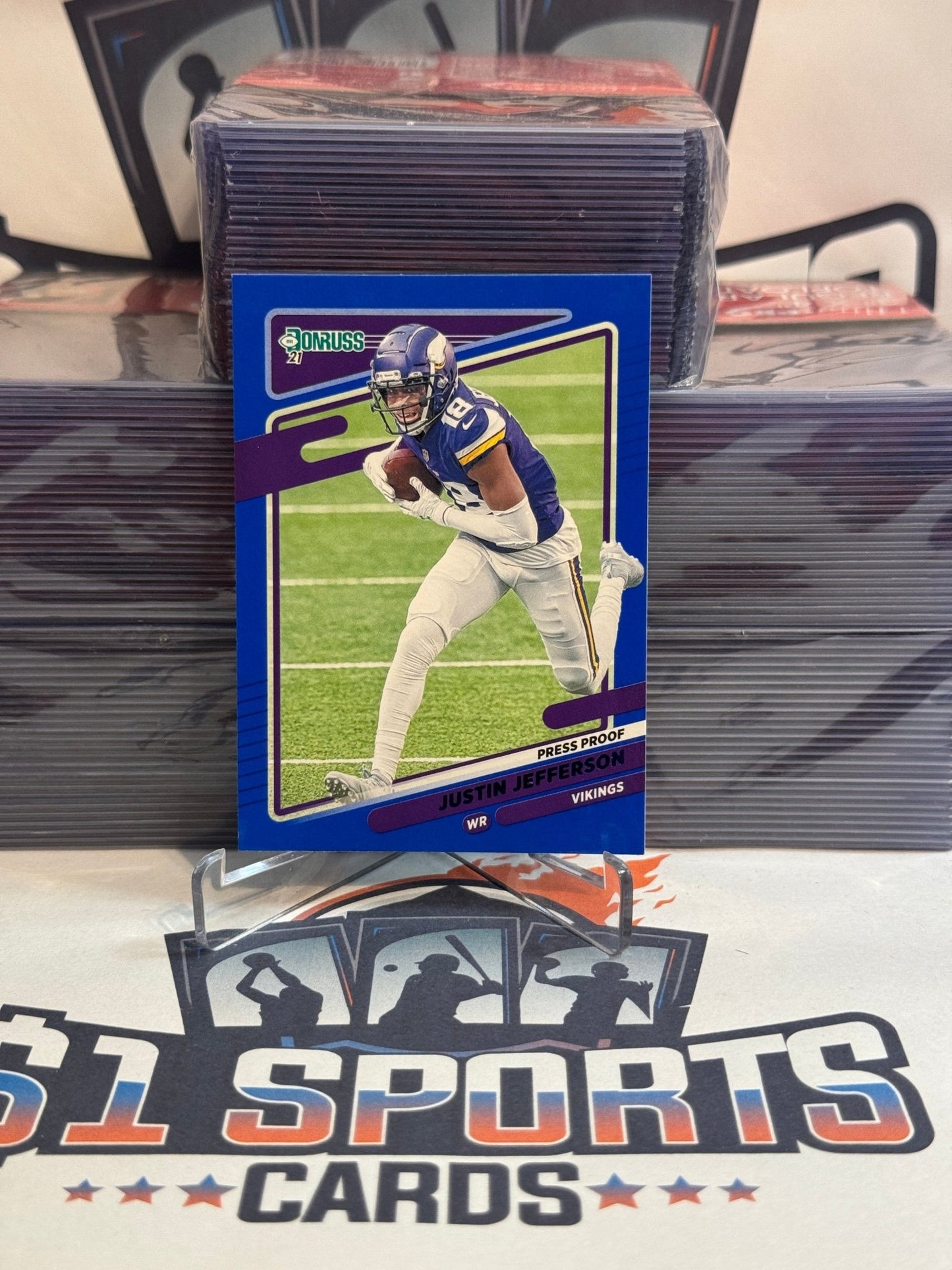 2021 Donruss (Blue Press Proof) Justin Jefferson #127