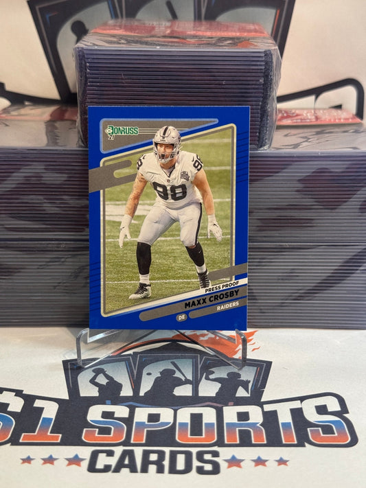 2021 Donruss (Blue Press Proof) Maxx Crosby #87