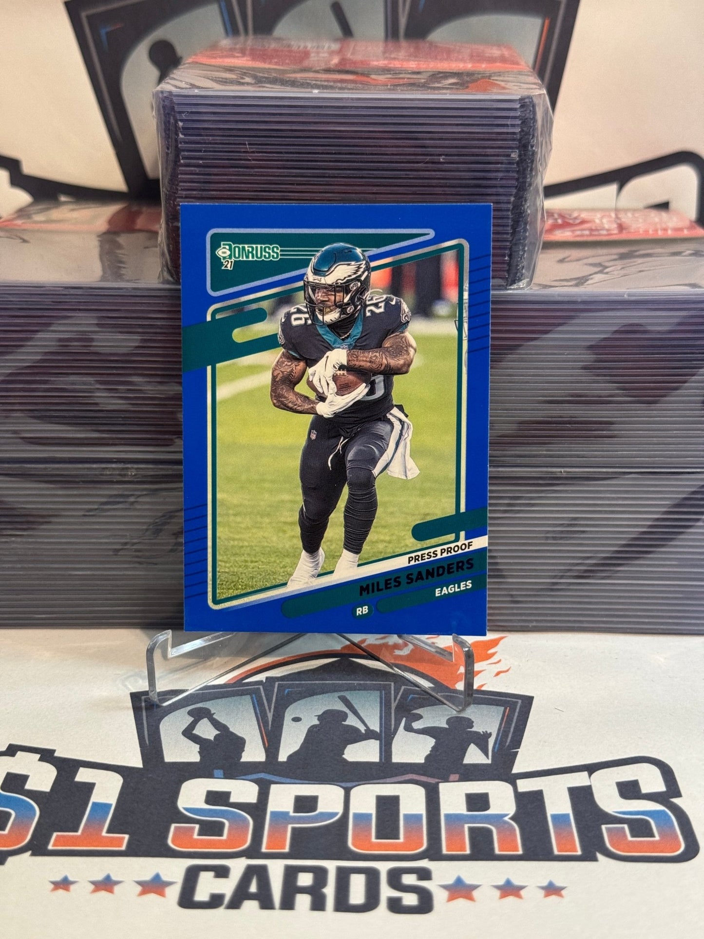 2021 Donruss (Blue Press Proof) Miles Sanders #109