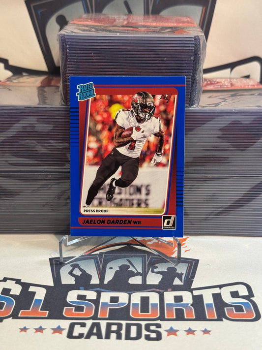2021 Donruss (Blue Press Proof, Rated Rookie) Jaelon Darden #288