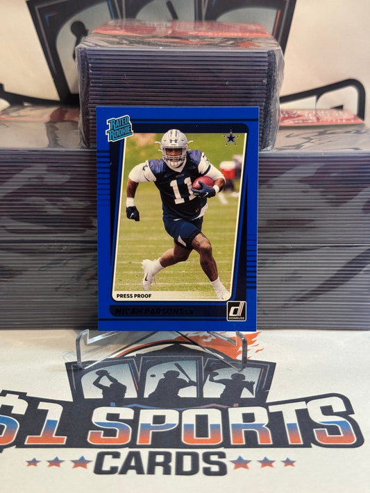 2021 Donruss (Blue Press Proof, Rated Rookie) Micah Parsons #331