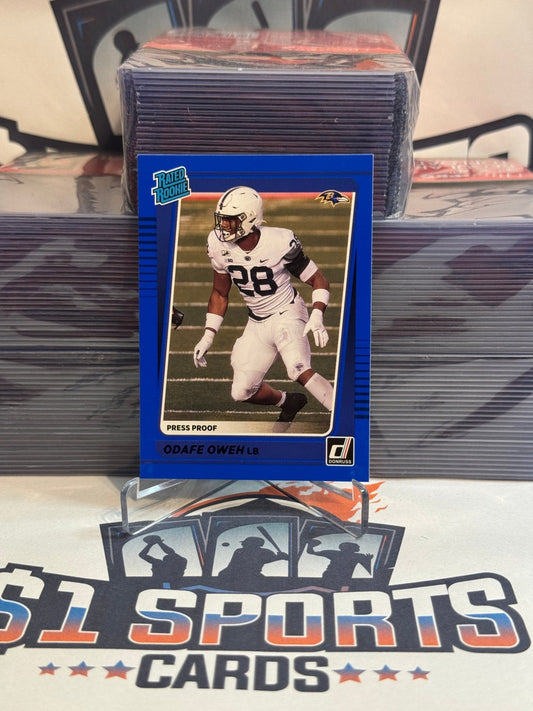 2021 Donruss (Blue Press Proof, Rated Rookie) Odafe Oweh #245