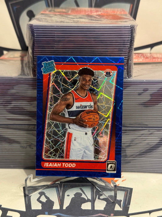 2021 Donruss Optic (Blue Velocity Prizm, Rated Rookie) Isaiah Todd #187