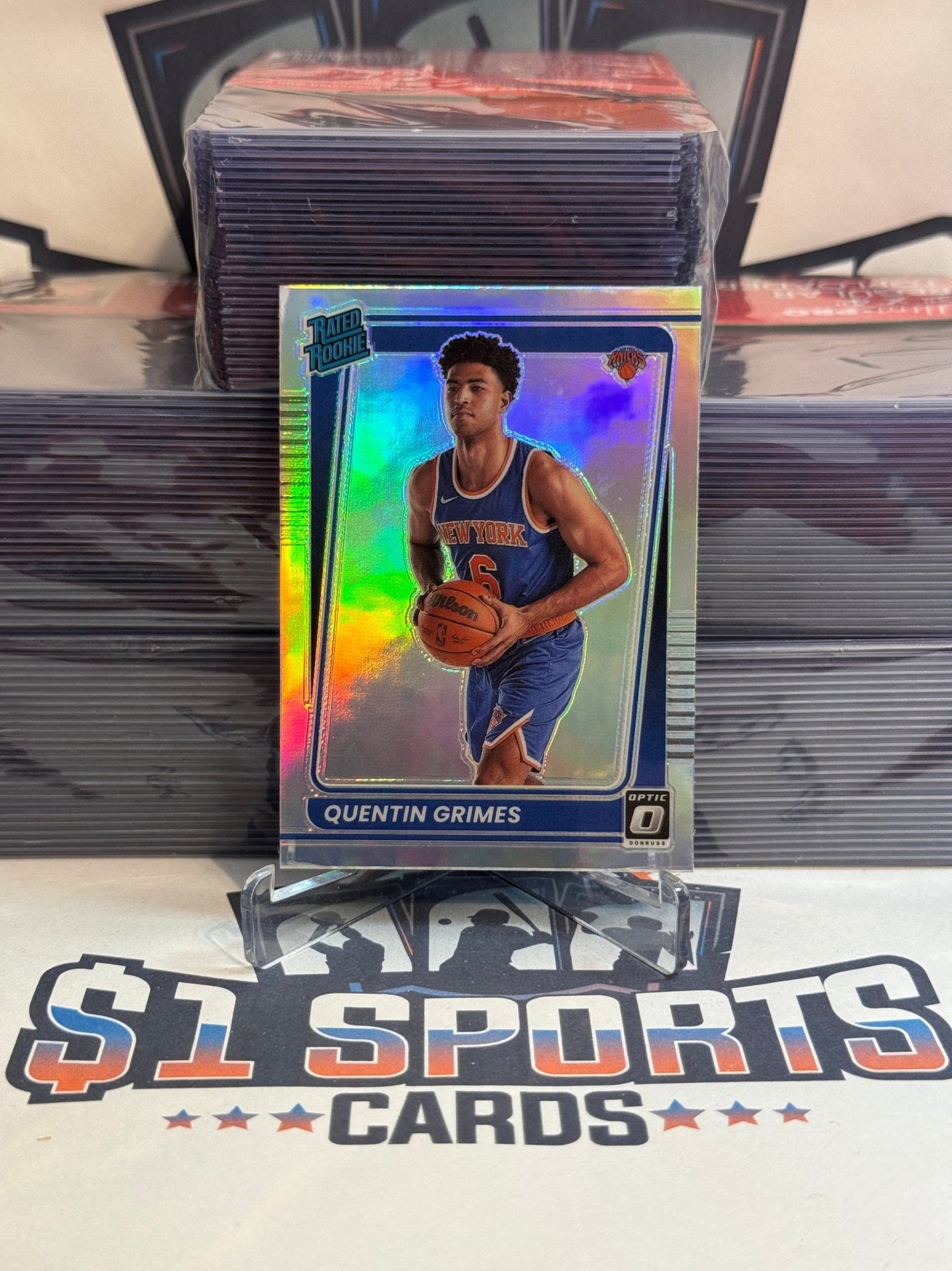 2021 Donruss Optic (Holo Prizm, Rated Rookie) Quentin Grimes #166