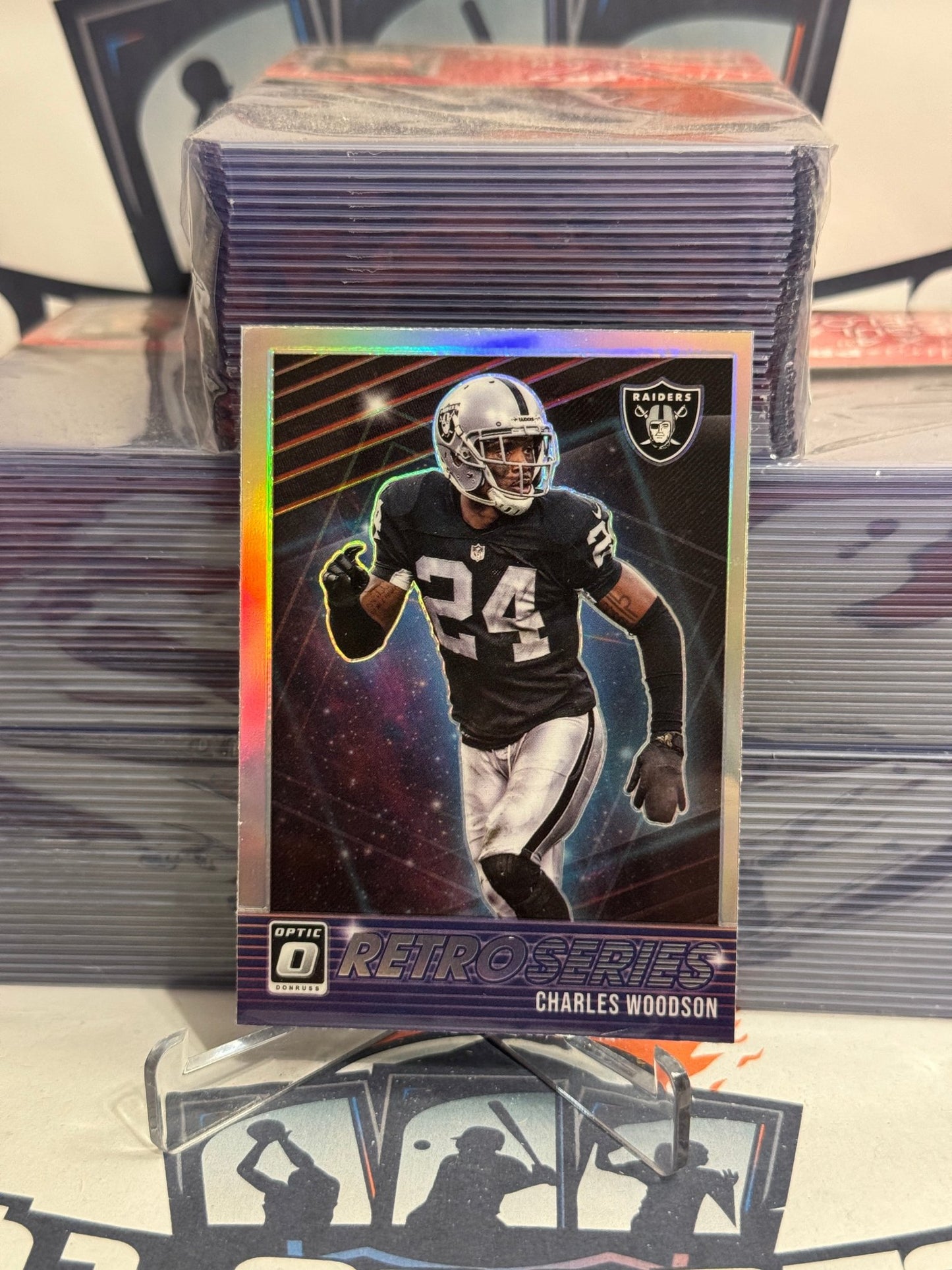 2021 Donruss Optic (Holo Prizm, Retro Series) Charles Woodson #RS-CW