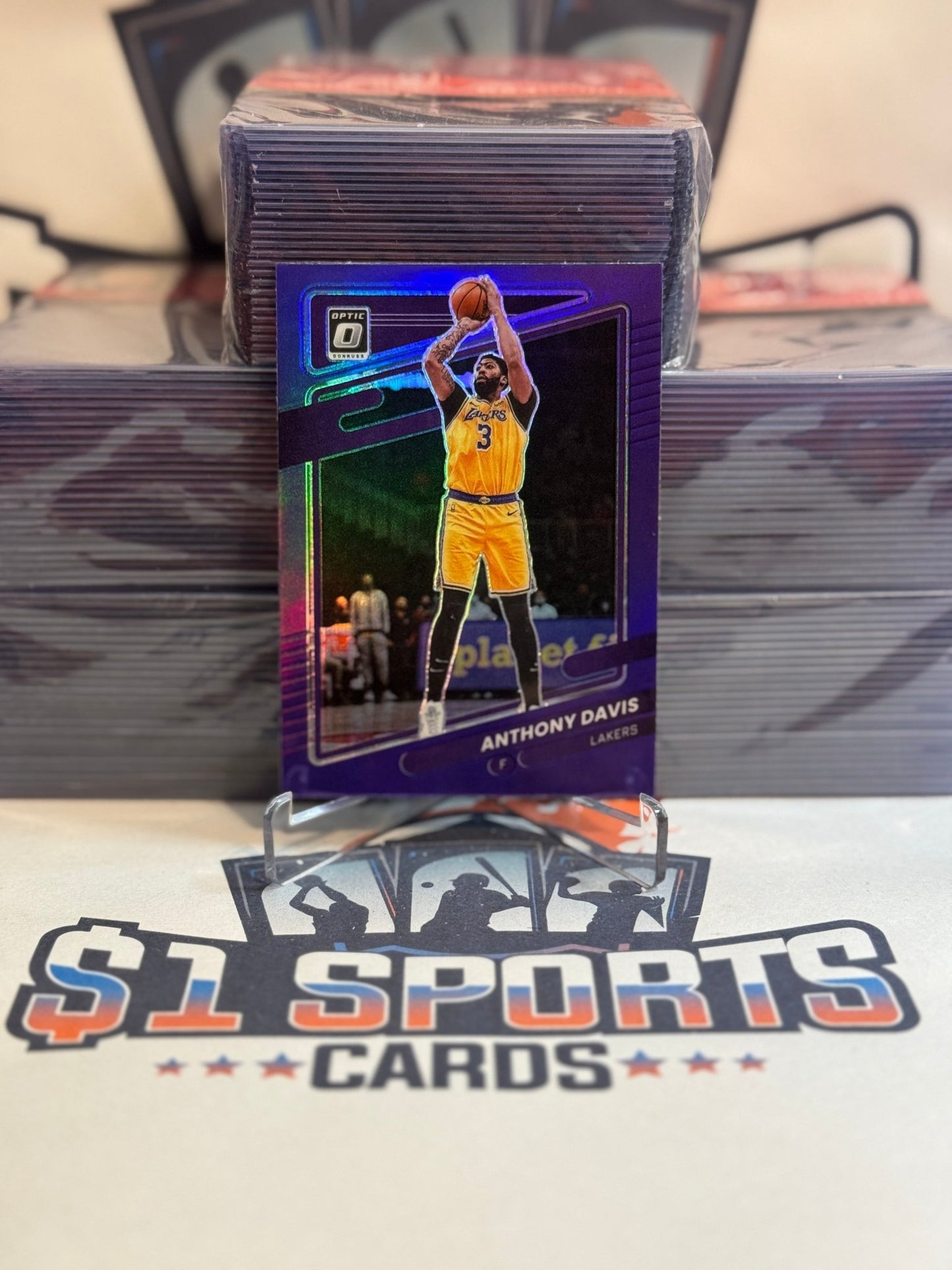 2021 Donruss Optic (Purple Prizm) Anthony Davis #133