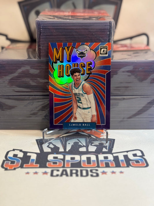 2021 Donruss Optic (Purple Prizm, My House) LaMelo Ball #8