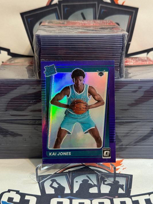 2021 Donruss Optic (Purple Prizm, Rated Rookie) Kai Jones #182