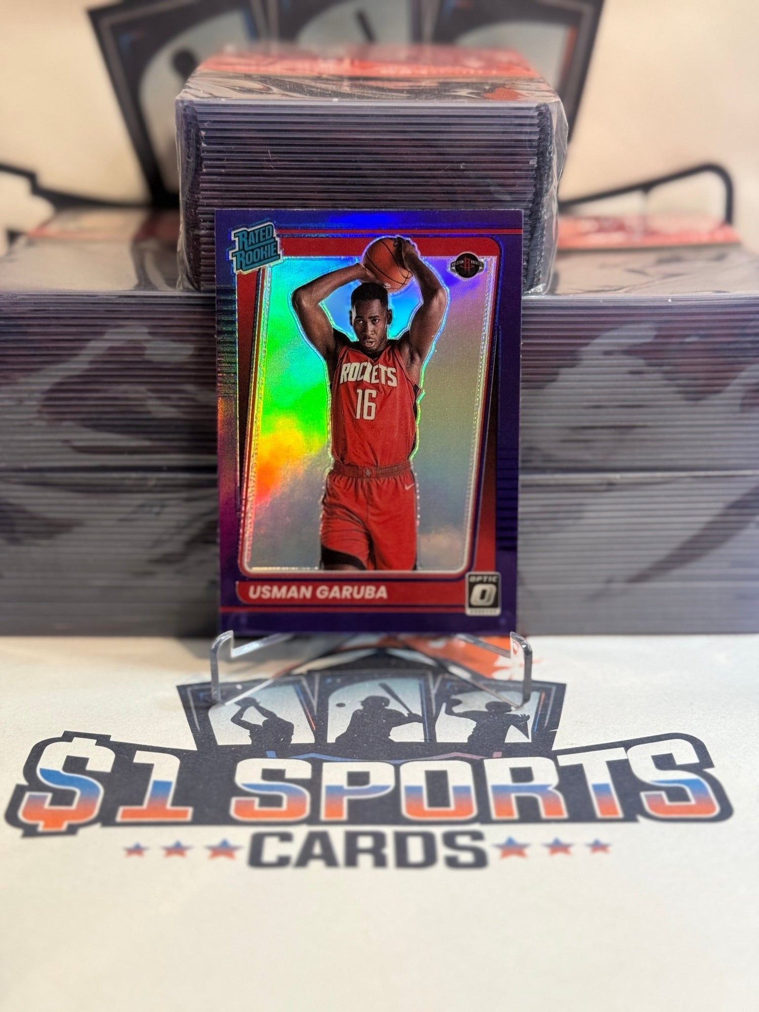 2021 Donruss Optic (Purple Prizm, Rated Rookie) Usman Garuba #188