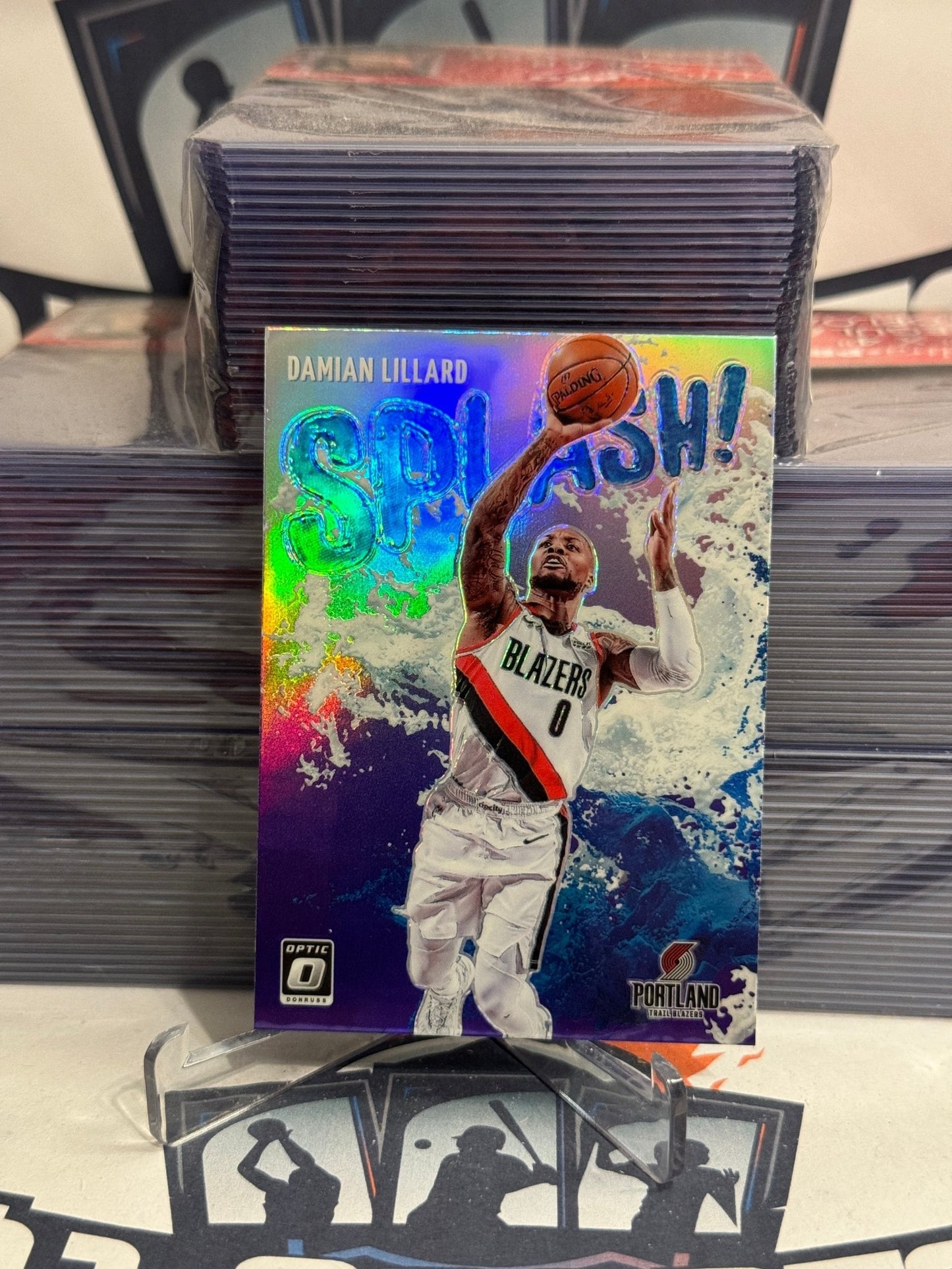 2021 Donruss Optic (Purple Prizm, Splash!) Damian Lillard #6