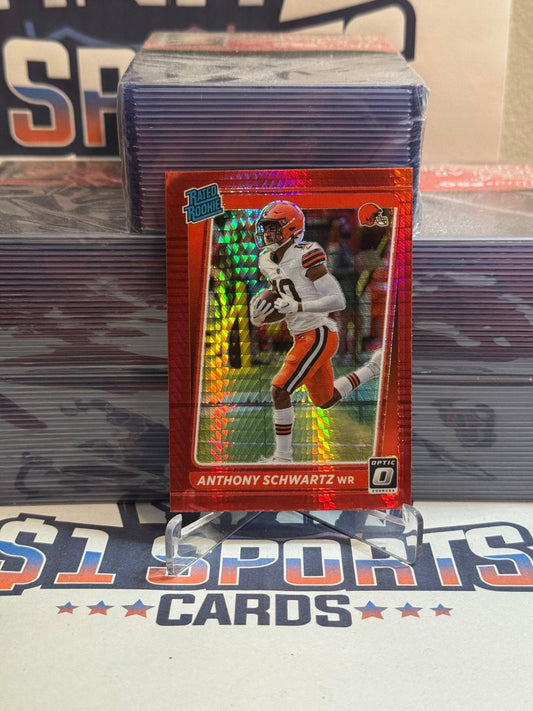 2021 Donruss Optic (Red Hyper Prizm, Rated Rookie) Anthony Schwartz #231