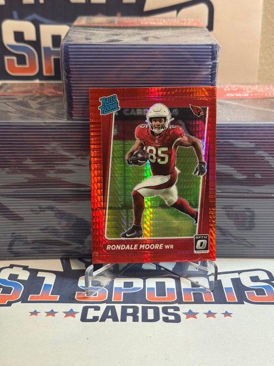 2021 Donruss Optic (Red Hyper Prizm, Rated Rookie) Rondale Moore #217