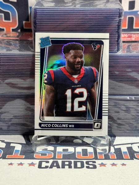 2021 Donruss Optic (Silver Prizm, Image Variation, Rated Rookie) Nico Collins 207