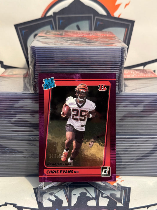 2021 Donruss (Purple, Rated Rookie 213/500) Chris Evans #314