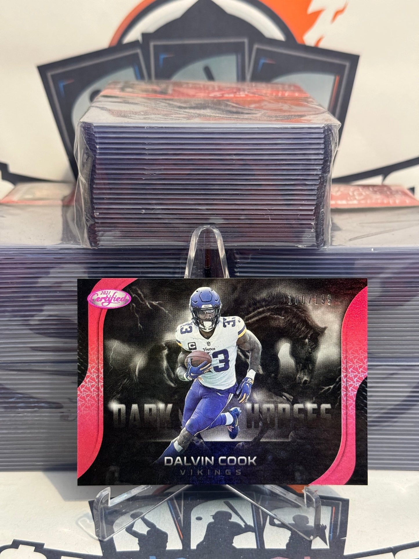 2021 Panini Certified (Pink, Dark Horses 100/199) Dalvin Cook #DH-8