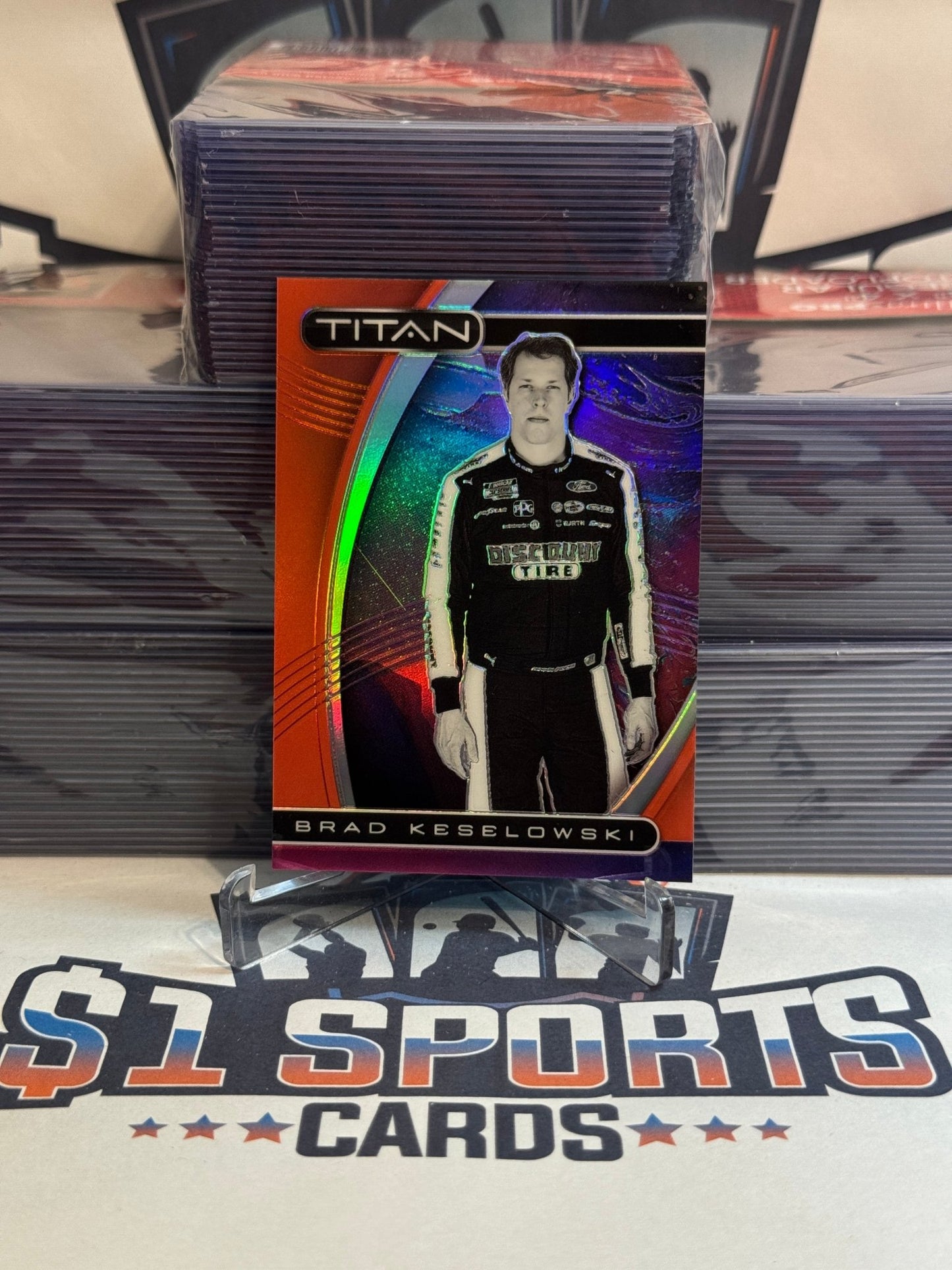 2021 Panini Chronicles NASCAR (Purple Prizm, Titans 92/99) Brad Keslowski #19