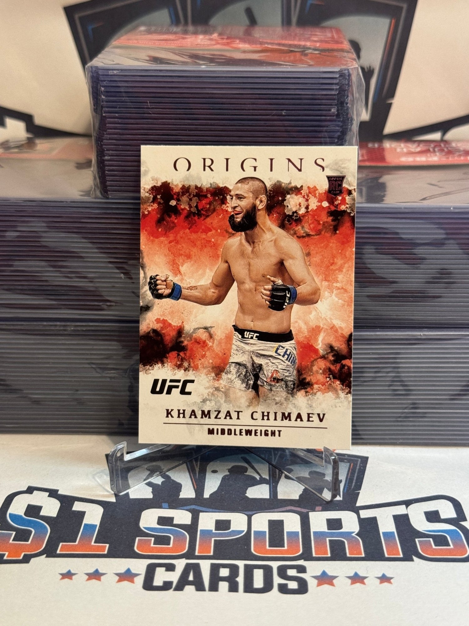 2021 Panini Chronicles UFC (Pink, Origins) Khamzat Chimaev Rookie #32