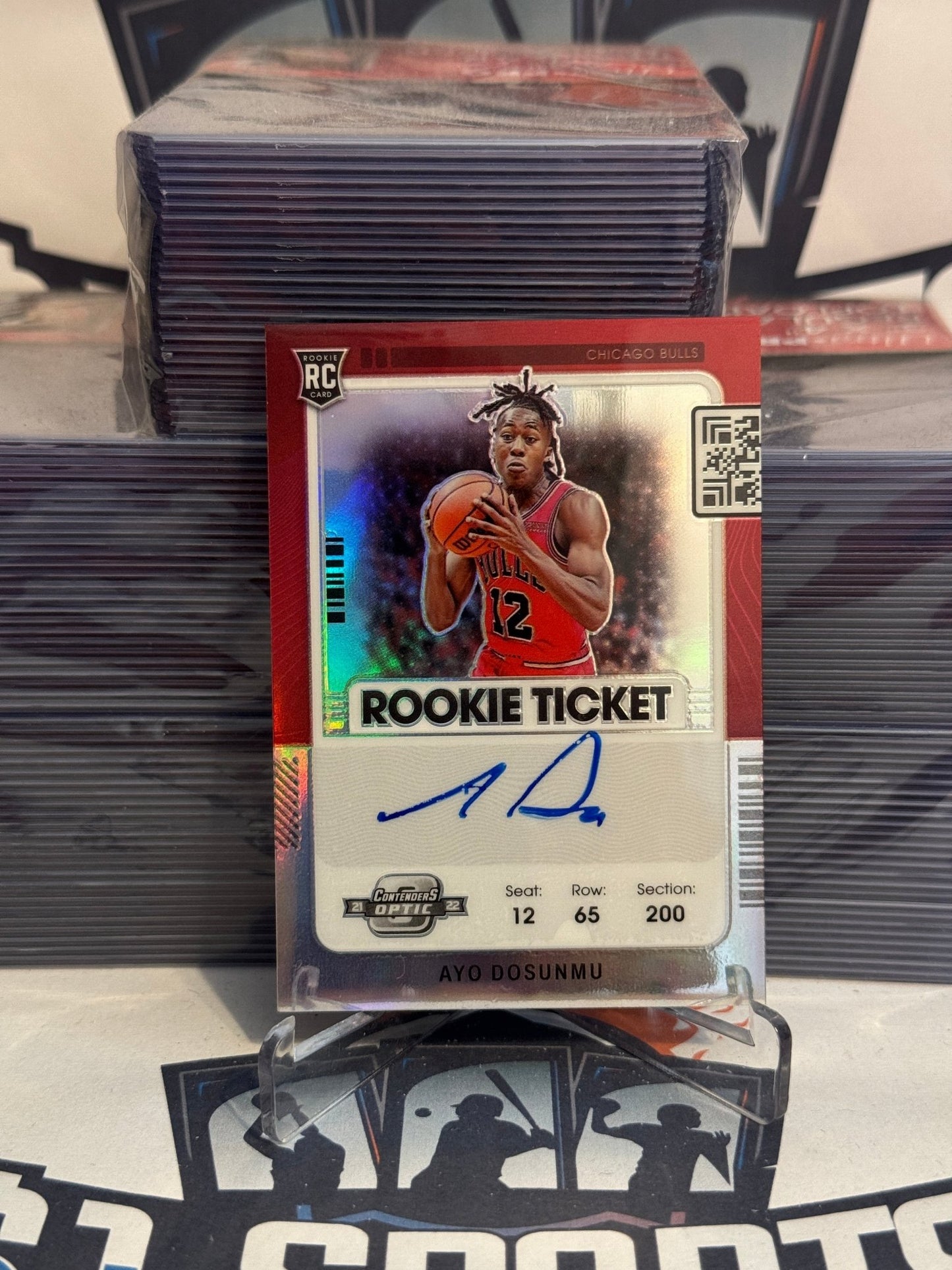 2021 Panini Contenders Optic (Image Variation, Silver Prizm, Auto) Ayo Dosunmu Rookie #106