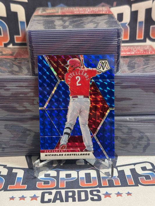2021 Panini Mosaic (Blue Prizm 52/99) Nick Castellanos 173