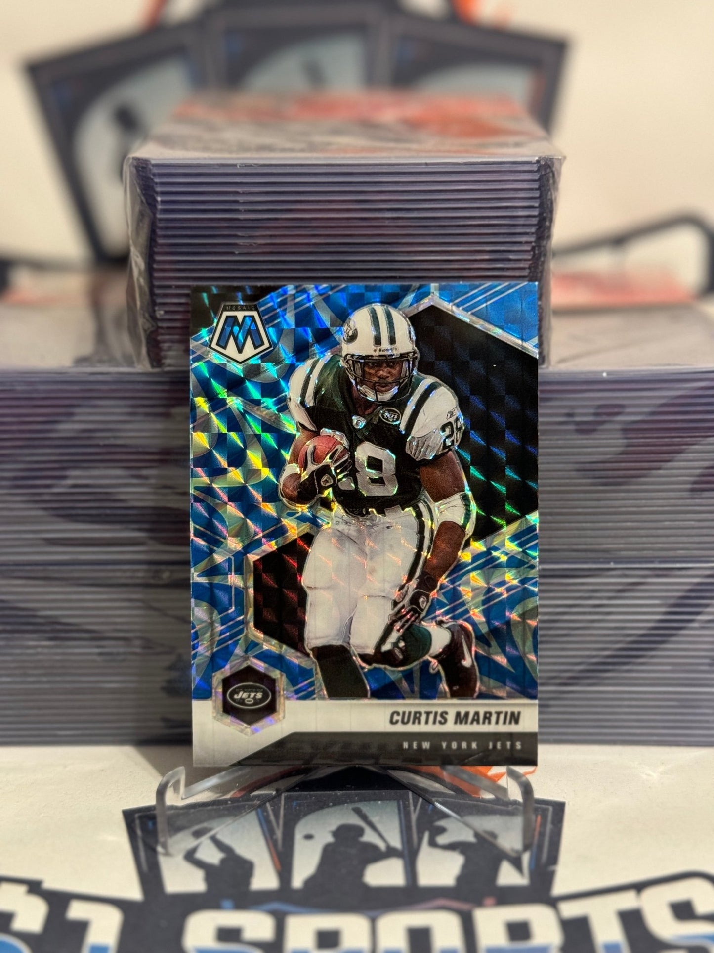 2021 Panini Mosaic (Blue Reactive Prizm) Curtis Martin #156